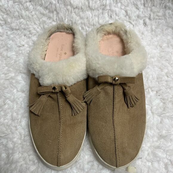 - Kate Spade New York Suede Tassel Fleece Lined Slip On Mule Sneakers size… - Picture 1 of 9